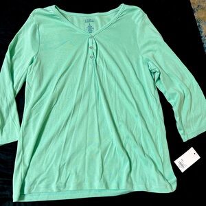 Croft & Barrow ribbed henley